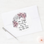 ハロウィーンスパイダーウェブ大学の学生の郵送アドレス ラウンドシール (封筒)