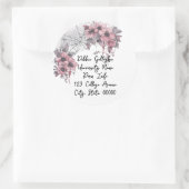 ハロウィーンスパイダーウェブ大学の学生の郵送アドレス ラウンドシール (バッグ)