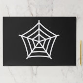 ハロウィーンスパイダーウェブ白黒不気味なランチョンマット ペーパーパッド (インサイチュ)