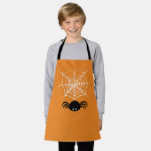 ハロウィーンスパイダーウェブ エプロン (着用した状態)