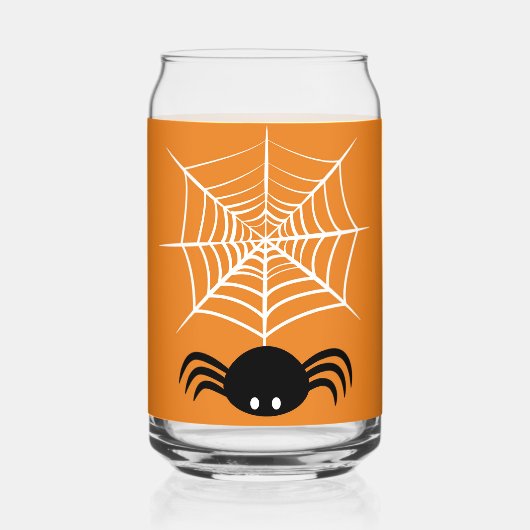 ハロウィーンスパイダーウェブ ガラス缶 (正面)
