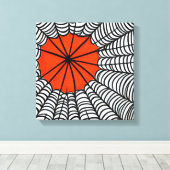 ハロウィーンスパイダーウェブ キャンバスプリント (インサイチュ (ウッドフロア))