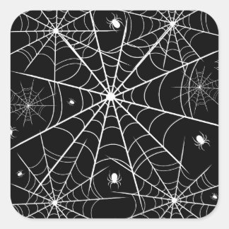 ハロウィーンスパイダーウェブ スクエアシール
