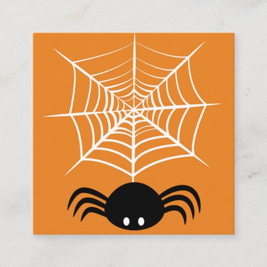 ハロウィーンスパイダーウェブ スクエア名刺 (正面)