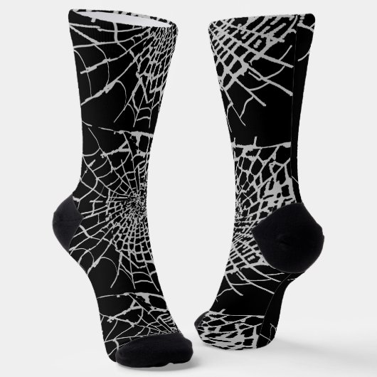 ハロウィーンスパイダーウェブ ソックス (傾斜あり)