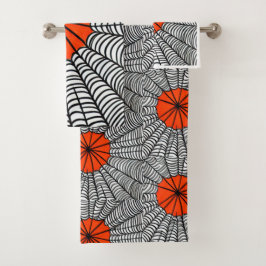 ハロウィーンスパイダーウェブ バスタオルセット