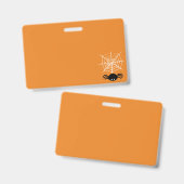 ハロウィーンスパイダーウェブ バッジ (正面＆裏面)