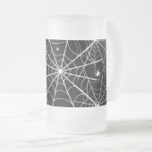 ハロウィーンスパイダーウェブ フロストグラスビールジョッキ (正面右)