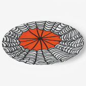 ハロウィーンスパイダーウェブ ペーパープレート (アングル)