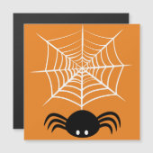 ハロウィーンスパイダーウェブ マグネット招待状 (正面/裏面)