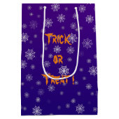 ハロウィーンスパイダーウェブ ミディアムペーパーバッグ (裏面)