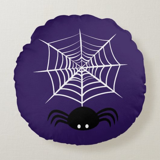 ハロウィーンスパイダーウェブ ラウンドクッション (正面)