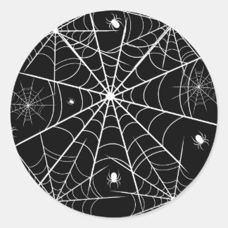 ハロウィーンスパイダーウェブ ラウンドシール