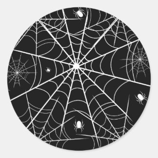 ハロウィーンスパイダーウェブ ラウンドシール