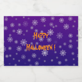 ハロウィーンスパイダーウェブ リキュールボトルラベル