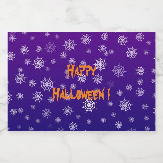 ハロウィーンスパイダーウェブ リキュールボトルラベル (シングルラベル)