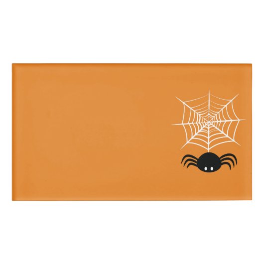 ハロウィーンスパイダーウェブ 名札 (正面)