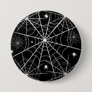 ハロウィーンスパイダーウェブ 缶バッジ