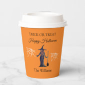 ハロウィーンスパイダーズくもの巣不気味魔女 紙コップ (裏面)