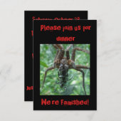 ハロウィーンスパイダーディナー招待状 招待状 (正面/裏面)