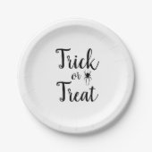 ハロウィーンスパイダートバッグのトリックまたはトリートバッグ ペーパープレート (正面)