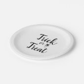 ハロウィーンスパイダートバッグのトリックまたはトリートバッグ ペーパープレート (アングル)