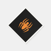 ハロウィーンスパイダーブラックオレンジスプオキー紙 スタンダードカクテルナプキン (角)