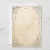 ハロウィーンスパイダーブラックゴシックフレームパーティー招待状 招待状 (裏面)