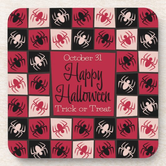 ハロウィーンスパイダーモザイク コースター (正面)