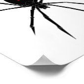 ハロウィーンスパイダーレッドバックブラックウィドウ昆虫女性 ポスター (角)