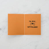 ハロウィーンスパイダー怖いオレンジブラック設計 カード (内部)