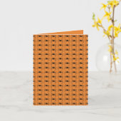 ハロウィーンスパイダー怖いオレンジブラック設計 カード (黄色い花)