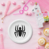 ハロウィーンスパイダー白黒スプキー ペーパープレート (パーティー)