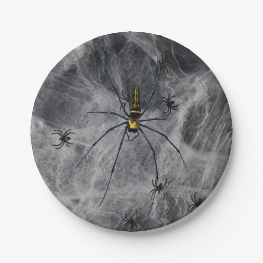 ハロウィーンスパイダー紙プレート ペーパープレート (正面)