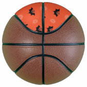 ハロウィーンスパイダー、こうもり、クモの巣パターン バスケットボール (右)