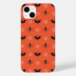ハロウィーンスパイダー、こうもり、クモの巣パターン Case-Mate iPhone 14 PLUSケース