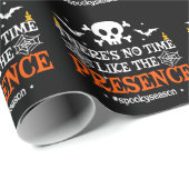 ハロウィーンスピリットスカルクロスボーンズ面白いハロウィーン ラッピングペーパー (ロールコーナー)