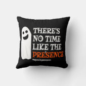 ハロウィーンスピリットハッピン幽霊面白いハロウィーン クッション (裏面)