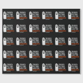 ハロウィーンスピリットハッピン幽霊面白いハロウィーン ラッピングペーパー (フラット)