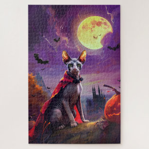 ハロウィーンスフィンクス猫バンパイアパンプキンズ怖 ジグソーパズル
