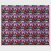 ハロウィーンスフィンクス猫バンパイアパンプキンズ怖 ラッピングペーパー (フラット)