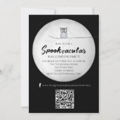 ハロウィーンスプオクタキュラフクロウQRコードソーシャルメディア 招待状 (正面)