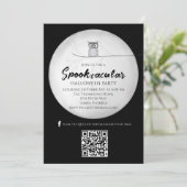 ハロウィーンスプオクタキュラフクロウQRコードソーシャルメディア 招待状 (スタンド正面)