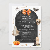 ハロウィーンスプキー幽霊カボチャスカルパーティー 招待状 (正面)