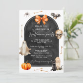 ハロウィーンスプキー幽霊カボチャスカルパーティー 招待状 (スタンド正面)