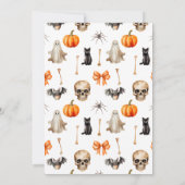 ハロウィーンスプキー幽霊カボチャスカルパーティー 招待状 (裏面)