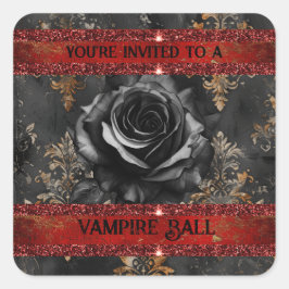 ハロウィーンスプキー・ヴァンパイアパーティー スクエアシール
