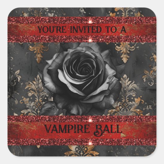 ハロウィーンスプキー・ヴァンパイアパーティー スクエアシール (正面)