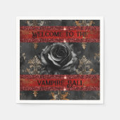 ハロウィーンスプキー・ヴァンパイアパーティー スタンダードカクテルナプキン (正面)