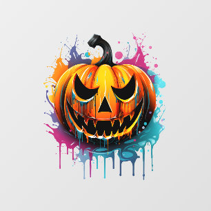 ハロウィーンスプラッシュカラーパンプキン ウィンドウサイン